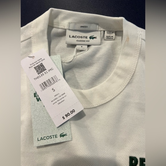 LACOSTE UNISEX PATENT BACK PIQUÉ T-SHIRT - Picture 9 of 10